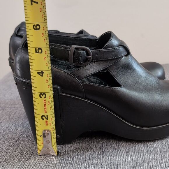 Dansko Women's Black Platform Wedge Clogs 1901020200 Sz Eur 38 - Picture 10 of 12